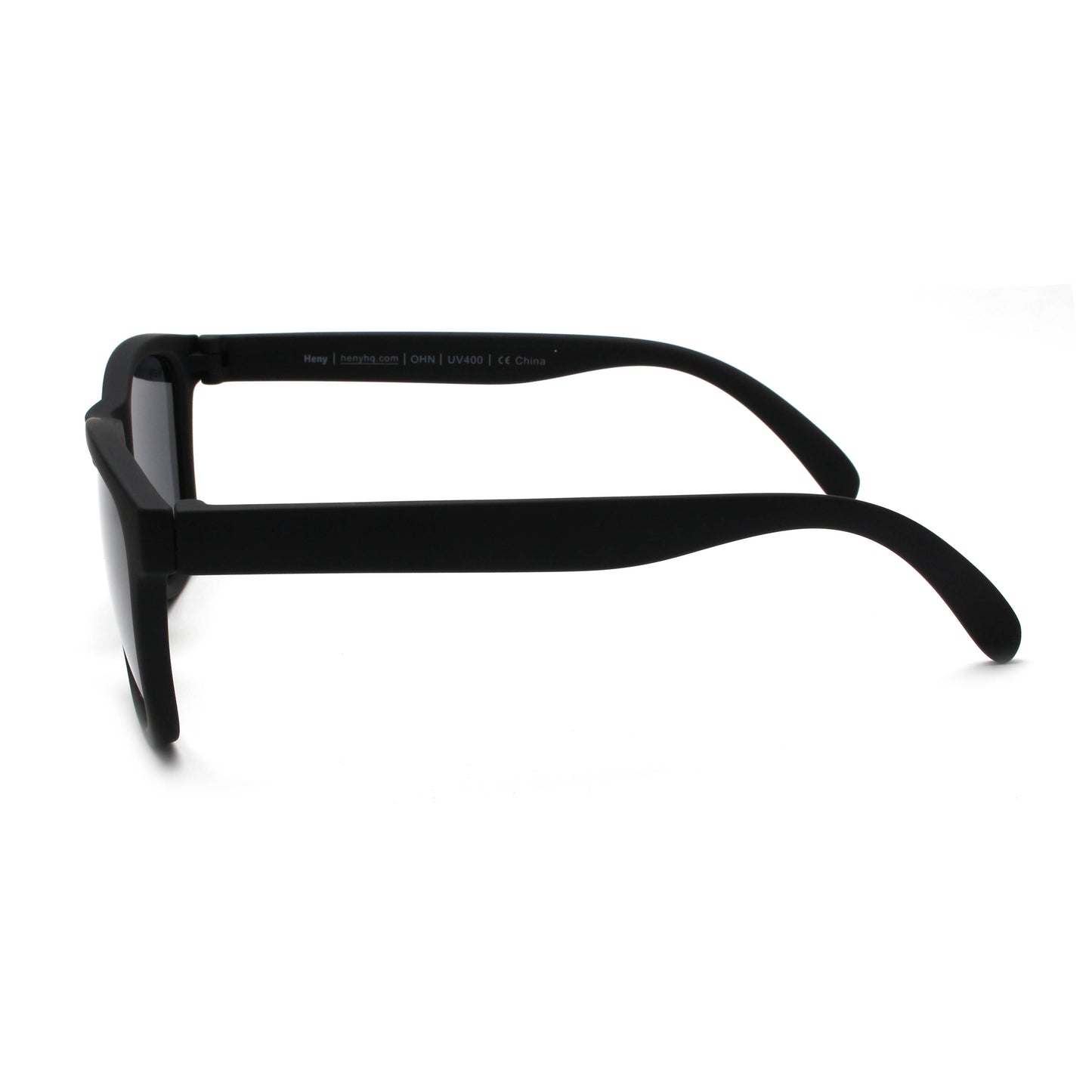 Side view of the black Polarized Original Heny Sunglasses