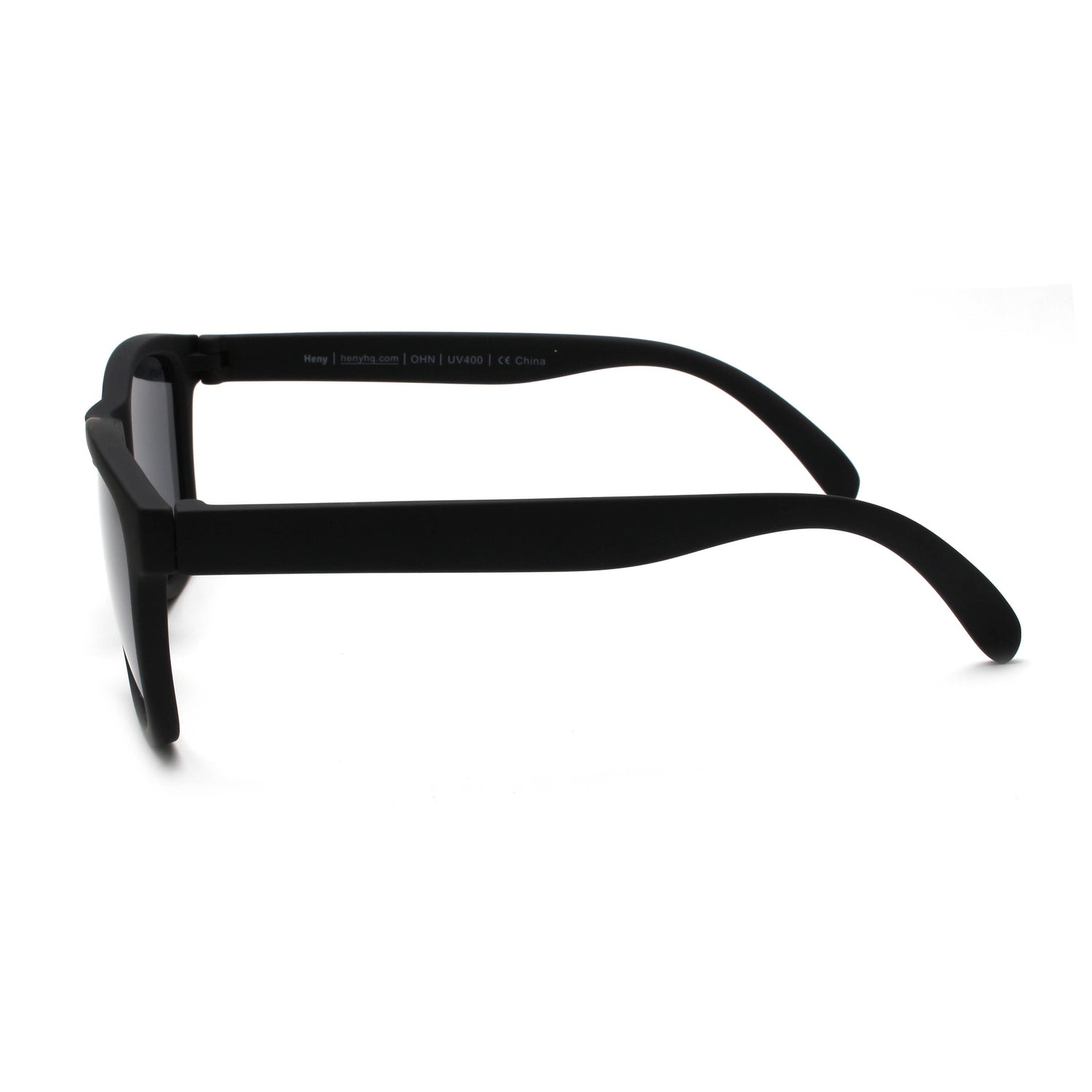 Side view of the black Polarized Original Heny Sunglasses